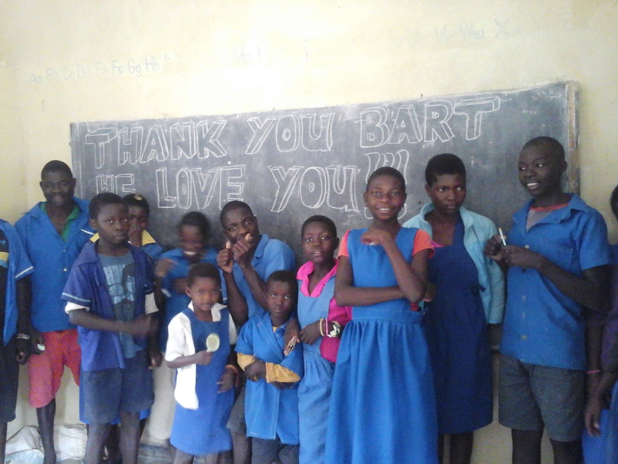 The students at Bandawe are thankful to Bart